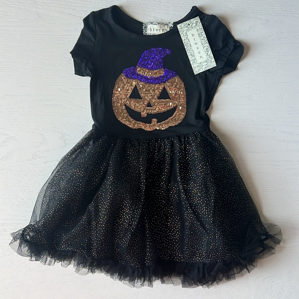 🎃 Btween Little Girl Halloween Pumpkin Tutu Dress 4 5 6 6x